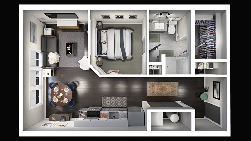 The Beeker Apartment Floor Plan